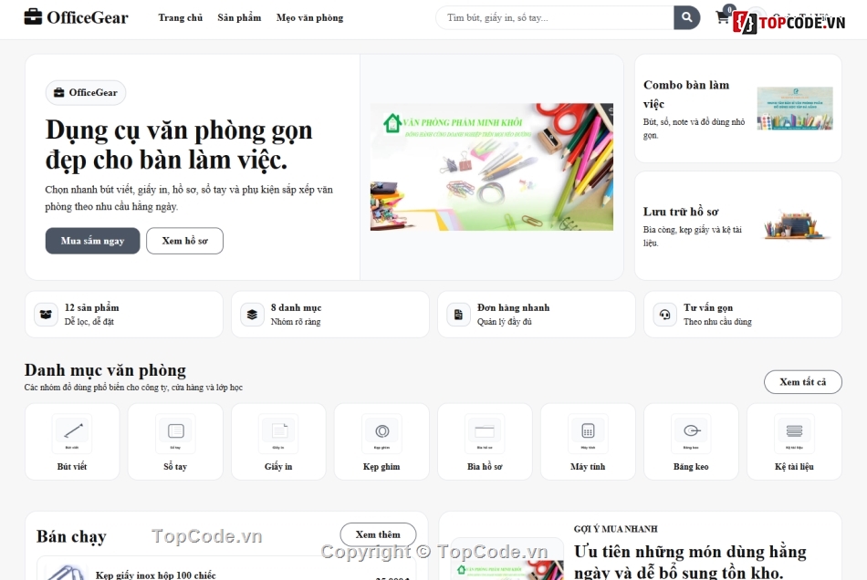 web văn phòng,web bán văn phòng,web bán dụng cụ